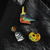 Rainbow Paint Brush Enamel Pins